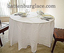 90 inches round tablecloths, hemstitch round tablecloths. 