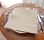 linen napkins, hemstitch napkins, 20 inches linen napkins, 22 inches linen napkins, oak-meal linen color placemats