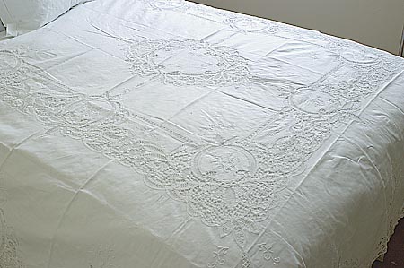 Lace Bed Coverlet Princess Anne Style Handmade Battenburg Lace