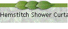 Hemstitch Shower Curtain Fuchsia border
