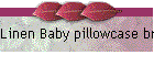 Linen Baby pillowcase brown dots