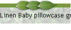 Linen Baby pillowcase green dots