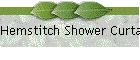 Hemstitch Shower Curtain Red Border