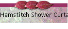 Hemstitch Shower Curtain Red Border