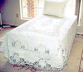 Princess Anne Style Battenburg Lace Bed Covers And Ruffles