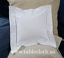 baby square pillows, baby square pilllow shams, polka dots, green polka dots, baby pillow mint green- polka dots