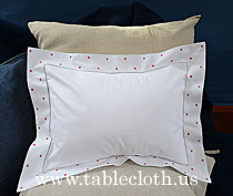 red polka dots baby pillow shams, red polka dots, polka dots, baby pillow 12x16 inches.